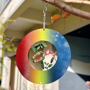 FDYRU 3D Mandala Wind Chime Heart Flower Rotating Pendant Vintage Snowflake The Tree of Life Wind Spinner Garden Decoration
