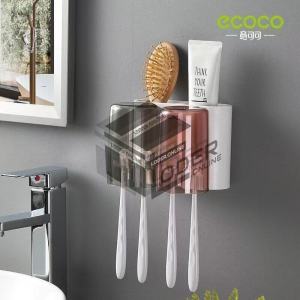 LODER ECOCO Toothbrush Holder Wall Mount Bathroom Accessories Set for Couple and Family Toothbrush Multipurpose Holder