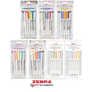 Zebra Mildliner Highlighter Set - Pack of 5 Colors