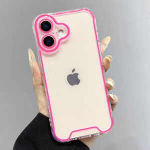 Luminous Night Light Neon Fluorescent Clear Phone Case For iPhone 17 Air 13 12 11 14 15 16 Pro Max Plus Camera Protect Soft Capa