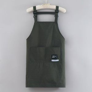 PURETEN 2 Sizes Barber Apron Breathable Professional Cooking Aprons Large Pocket Working Clothes for Hairdressing