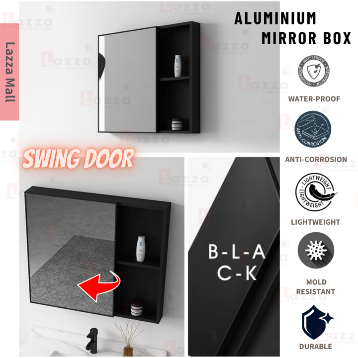 Aluminum Mirror Wall Mounted Storage Separate Bathroom