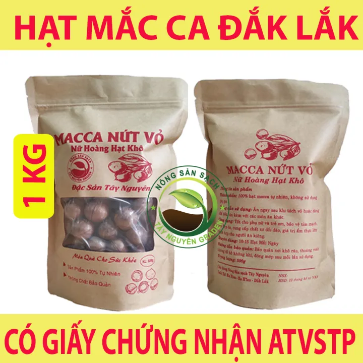 Hạt mắc ca Tây Nguyên( 1 Kg) - Hạt mắc ca nhà trồng - Hạt macca Nứt vỏ