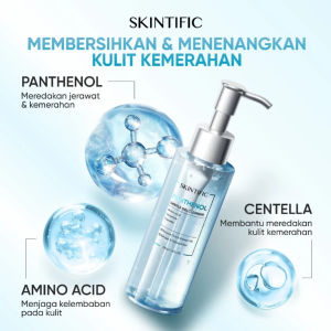 SKINTIFIC Panthenol Series | 5% Panthenol Acne Calming Water Gel 45g | Gentle Gel Cleanser 120ml