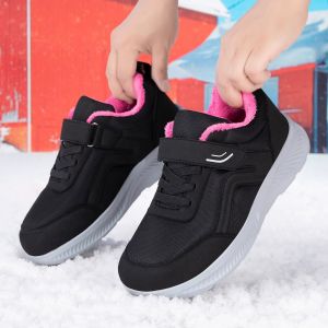 Lesvago Autumn Winter Warm Men Sneakers Women Walking Shoes with swollen feet Big foot bone diabetes Shoes for the foot with Hallux valgus Elderly widened walking shoes