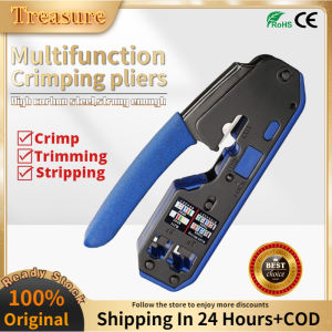 [100% Original + In Stock]  RJ45 Crimping Tool Pliers Network Crimper Stripper Cutter Ethernet Clip Tongs RG45 Cat6 Cat5e Cat5 Cat3 RJ11 Multi Function