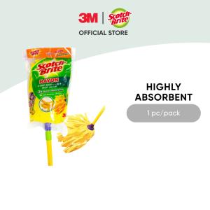 3M™ Scotch-Brite™ Rayon Strip Mop Lightweight & Long Lasting 1 pc/pack For cleaning floors tiles laminates
