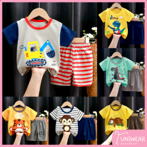 (BISA COD) UNIWEAR BAJU BAYI LAKI LAKI 0 - 3 tahun SETELAN ANAK DAN BAYI IMPORT PIYAMA ANAK MOTIF LUCU