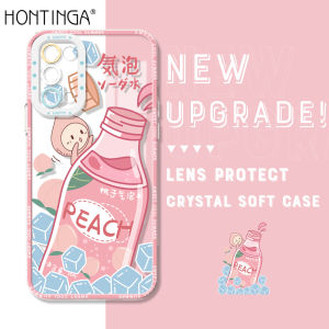 Hontinga Casing Case For OPPO Reno12 Pro Reno 12 Pro 12F Reno 11 Pro Reno11 F 11F 5G 10 Pro Plus Pro+ Reno 5 5G 4G Reno5F Reno 5F Reno6 5G Reno 6 Case Transparent Clear Case Cute Summer Drink Soft Silicone Rubber Cases Phone Casing Softcase For Girls