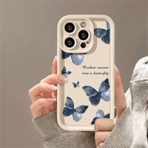 Phone Case Butterfly For iphone 11 12 13 14 15 Pro Max Casing silicone xr xs Max 7 8 Plus 11Pro 13Plus