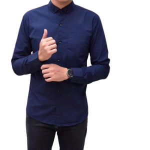 Kemeja Pria Lengan panjang Polos katun