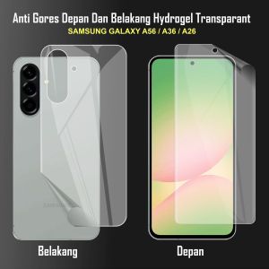 Anti Gores Depan Belakang Samsung Galaxy A56 A36 A26 5G Pelindung Layar Body Belakang Transparant