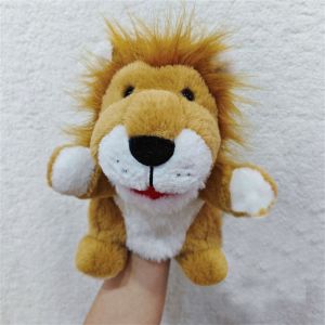 R1A9M Jungle Animal Animal Hand Puppets Movable Mouth Elephant Lion Plush Hand Doll Children Gift Soft Plush Teaching