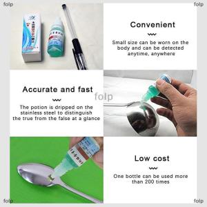 [COD] folp 12Ml 201 304 Thép Không Gỉ Phát Hiện Chất Lỏng Nhận Dạng Nội Dung Nhanh Chóng Phân Tích Kiểm Tra Thuốc Nhanh Chóng Thuốc Thử Phân Tích