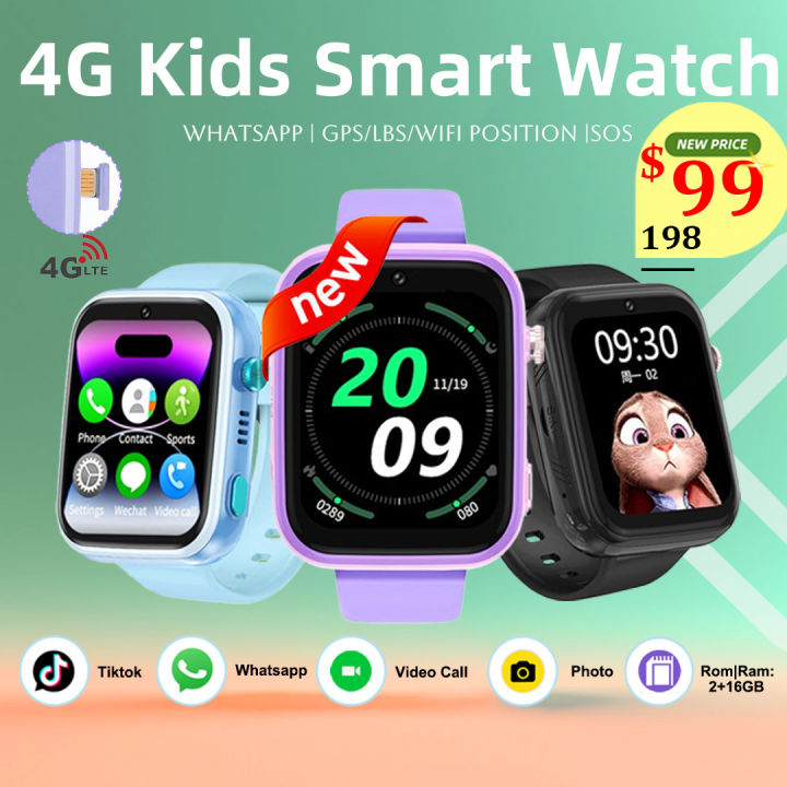 SG Stock 4G Kids Smart Watch GPS Tracker WIFI Video Call Tiktok