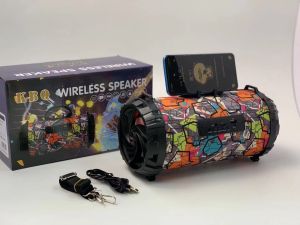 ลำโพงบลูทูธ ลำโพงไร้สาย รุ่น KBQ-25 ลำโพงคาราโอเกะ เสียงกระหึ่ม เสียงเบสแน่น มาพร้อมกับลายกราฟฟิค แถมฟรี!! ไมค์ 1ตัว  มีหูหิ้ว น้ำหนักเบา ท