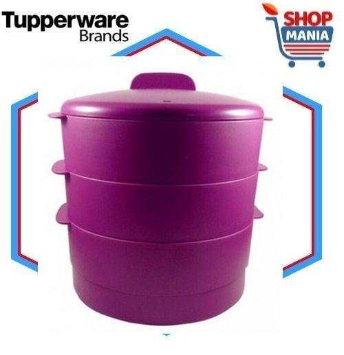 ◼️新品◼️Tupperware スチームイット3段 パープル Steamer