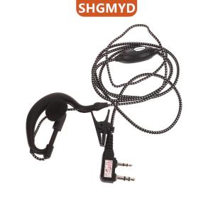 [COD] SHGMYD SPORTS หูฟังแบบเกี่ยวหูอินเตอร์โฟนสำหรับหูฟัง2PIN UV5R Baofeng ไมโครโฟนชุดหูฟังสำหรับวิทยุติดต่อคลื่นวิทยุเพื่อความปลอดภัย