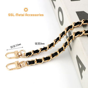 Dây đeo túi xách da PU đan xích thời trang mới cao cấp bằng kim loại có móc 120cm FJY2332 ( 1 dây)