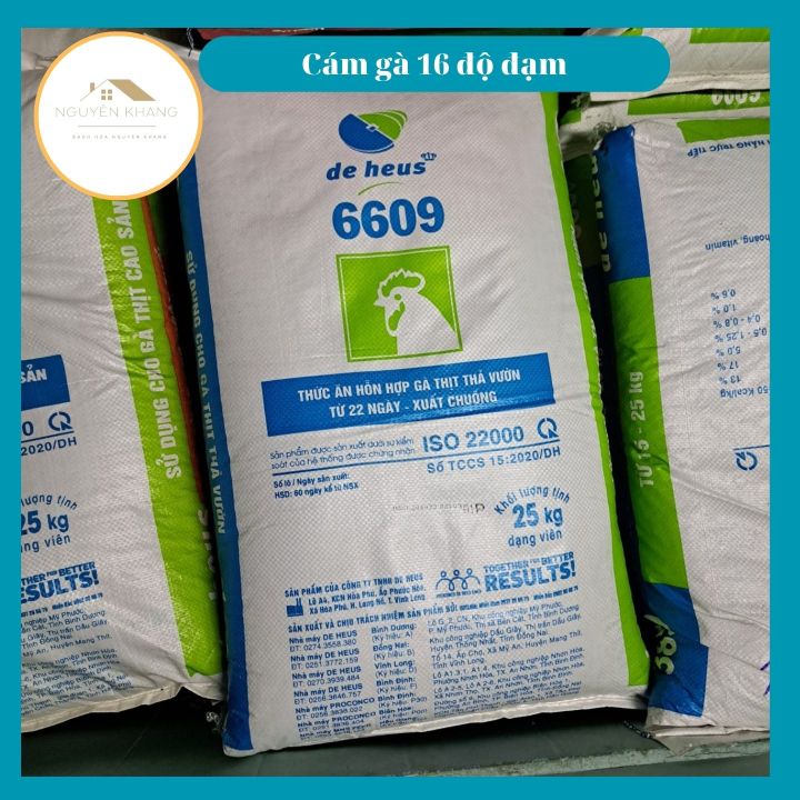 Cám gà lớn De heus 6609P với 16 độ đạm gà ăn nhanh lớn, thịt chắc khỏe ...