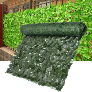 ELITEYA Artificial Plant 0.5X1M Balcony Fence Garden Plant Fence Home Decoration Outdoor Hedge Artificial Green Leaf