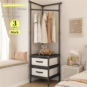 Corner Storage Rack Clothes Hanging Rack Laundry Rak Clothing Organizer Hat Hanger Rak Baju Rak Pengering Pakaian