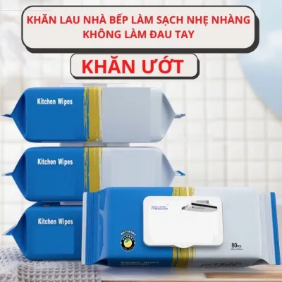 Combo 3 Gói Khăn Ướt Vệ Sinh Nhà Cửa Khăn Lau Bếp Đa Năng Siêu Sạch 80 Rút Gia Dụng Số 1 Việt Nam