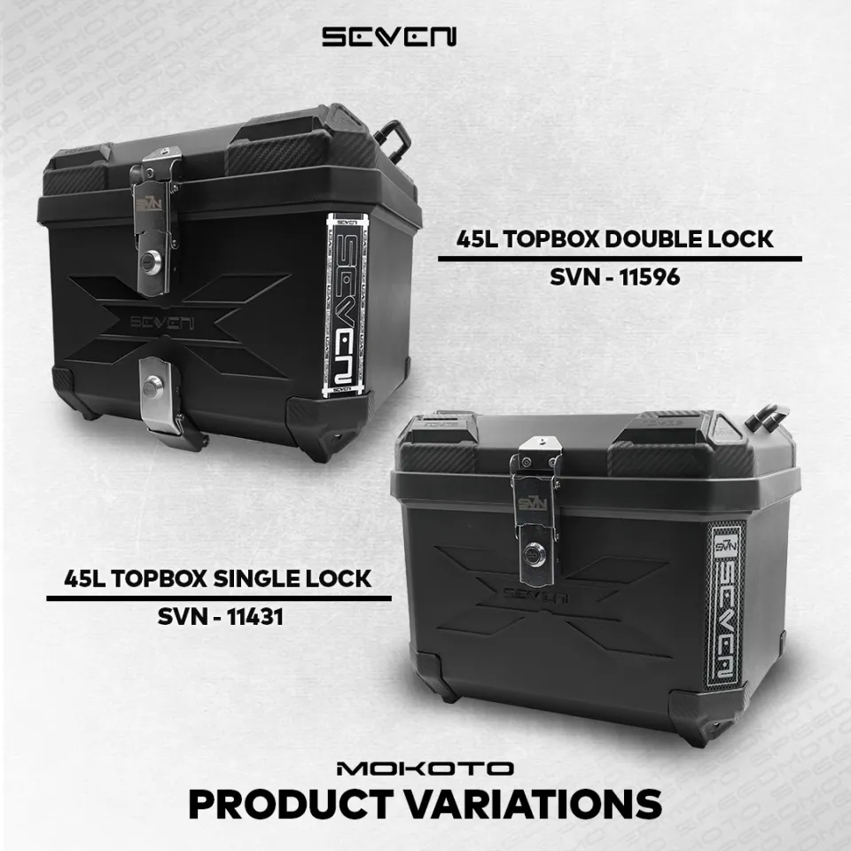 MOKOTO SEVEN SERIES 45L X DESIGN POLYPROPYLENE PLASTIC TOP BOX