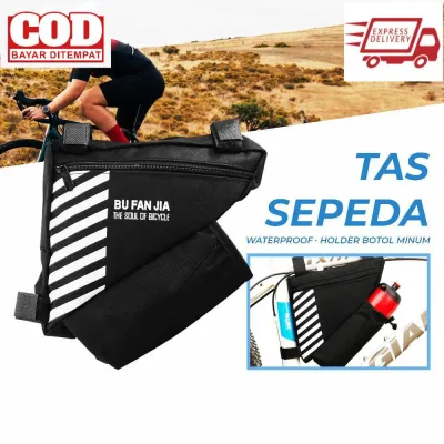 Tas Sepeda Triangle Frame Bag Waterproof with Holder Botol