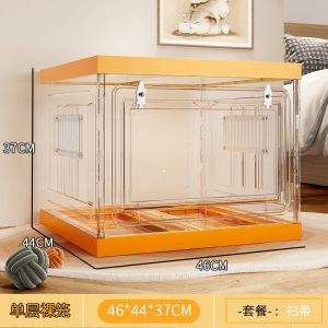 【wuxih】Sedia sedia Hamster sangkar saiz besar us akrilik Diy Anti Bite Double Layer Wheels Big  Golden Silk Bear Guinea babi House Villa kecil Luding ayam pembiakan i besar