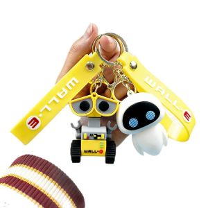 Rosy Recess Cute WALL·E and EVE Robot Keychains Cartoon Pendant for Bags and Keys - Perfect Gift for Fans