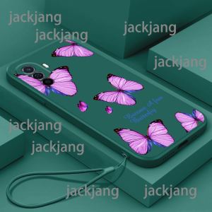 Casing Huawei Honor NOVA Y70  Soft shell butterfly series shockproof phone case strap