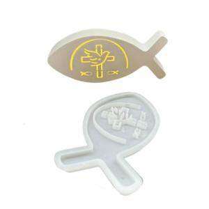 Hollowed Fish Shape Silicone Molds for Making Candlestick Tealight Holder Sea Creature Fish Silicone Stand Molds