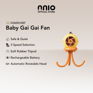 NNIO N3600USBF-O Baby & Pet Stroller Fan | Portable Mini USB Fan USB-C Rechargeable