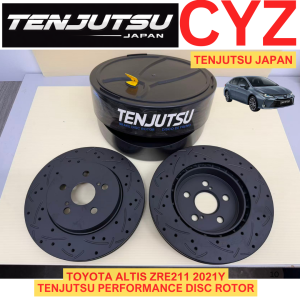 (1 PAIR) Tenjutsu Japan Toyota Altis Zre211 2021Y Front Sport Disc Rotor Slotted Drille From Japan