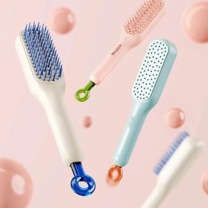 Lược Chải Tóc Tự Làm Sạch 24cm | Lược Massage Da Đầu | Lược Gỡ Tóc Rối Chống Gãy Rụng | 1 Cái