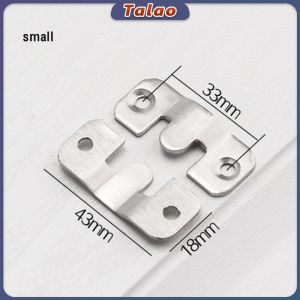 Furniture Interlock Bracket Stainless Steel Interlocking Photo Frame Hook Embedded Hanging Buckle 1 Pair