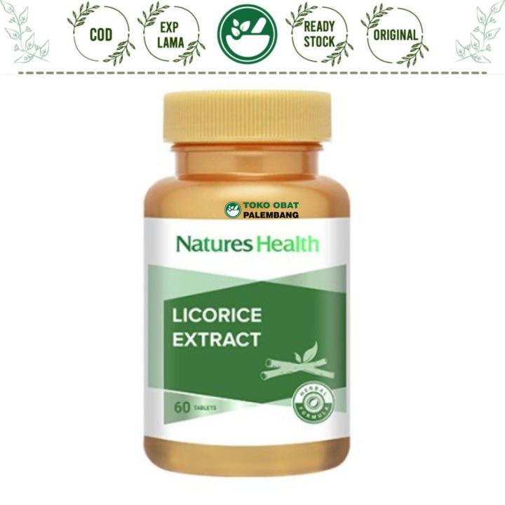 NATURES HEALTH LICORICE EXTRACT 60 TABLET AKAR MANIS GERD PENCERNAAN