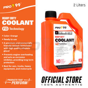 PRO99 Heavy Duty OAT Coolant Ready To Use Orange F13 Technology 2Liters For Cars and Motorcycles PCF13-2LO