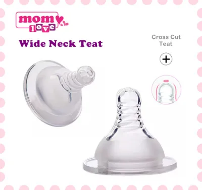 Wide Neck Bottle Teat (Anti Colic) / Silicone Wide Neck Teat X-cut / Wide Neck Bottle Nipple / Puting Botol