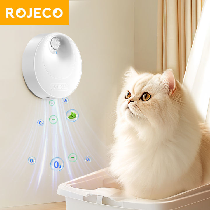 ROJECO Smart Cat Odor Purifier for Cats Litter Box USB Automatic