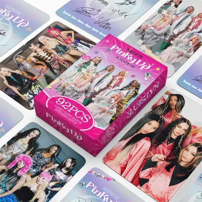 92pcs/box KATSEYE Photocards PINKY UP Album KPOP LOMO Card Sticker Collection Card