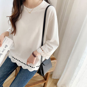 LH.Sunshine จัดส่งที่รวดเร็ว เสื้อผ้าแฟชั่นผู้หญิงเนื้อผ้านิ่มใส่สบายไม่ร้อนปลายแขนแต่งลายลูกไม้ดูดีเว่อร์ ราคาหลักสิบ ใครได้ไปคุ้มแน่นอน