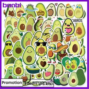 banbi 50pcs การ์ตูนอะโวคาโดสติกเกอร์กีตาร์กระเป๋าแล็ปท็อปหมวกกันน็อก Graffiti Sticker