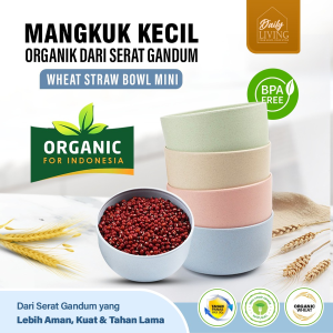 Mangkuk Plastik Kecil Mangkok Makan Daily Living Wheat Straw Bowl Eco Friendly