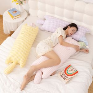 JOJO CASTLE Kawaii Cat Plush Toy Long Strip Detachable Pillow Sleeping Comfort Plush Pillow Dormitory Headboa Cushion Gift For Kids Friends Birthday