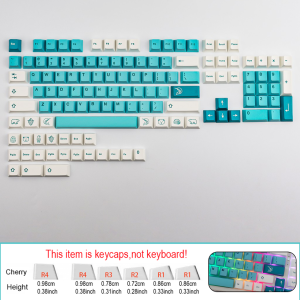 FEKER Iceberg Keycaps 125Keys Cherry Profile PBT Material for 61/64/68/87/104/108 Layout Mechanical Keyboards