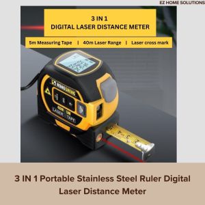 [READY STOCK] 3-in-1 Laser Measuring Tape | Laser + Tape + Level | Smart Digital Measure Tool