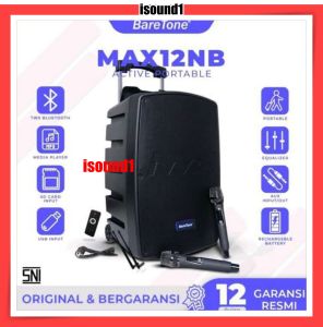 NEW FITUR SPEAKER PORTABLE BARETONE MAX 12 NB MAX12 NB MAX12NB 12 INCH