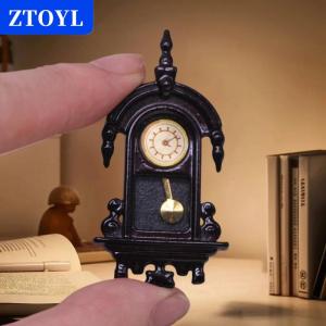 [COD] ZTOYL บ้านตุ๊กตา1 12นาฬิกาแขวนผนังจำลองแบบวินเทจนาฬิกาบ้านตุ๊กตาตกแต่งห้องนั่งเล่นของเล่นบ้านตุ๊กตาอุปกรณ์ตกแต่งฉากขนาดเล็ก